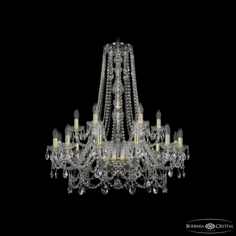 Подвесная люстра Bohemia Ivele Crystal 1411/12+6/300/h-94 G в Санкт-Петербурге