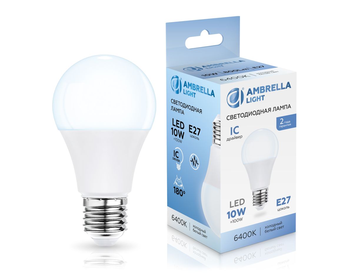 Светодиодная лампа Ambrella Light Bulbing E27 10W 6400K 601006 в Санкт-Петербурге