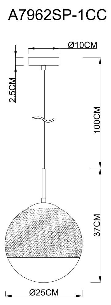 Подвесной светильник Arte Lamp Jupiter Chrome A7962SP-1CC в #REGION_NAME_DECLINE_PP#