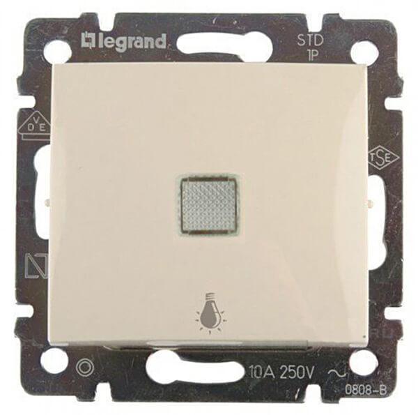 Выключатель кнопочный одноклавишный Legrand Valena 10A 250V Лампа слоновая кость 774313 в #REGION_NAME_DECLINE_PP#