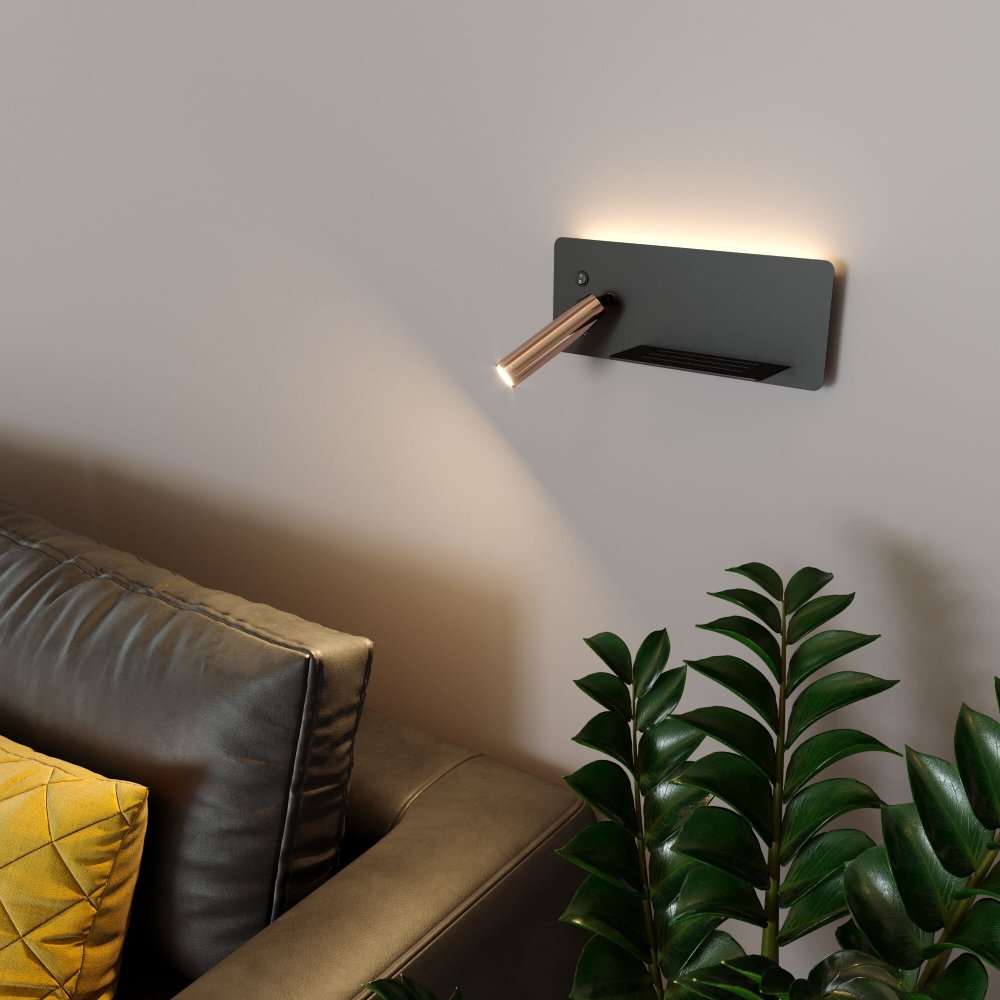 Светодиодный спот Elektrostandard Fant R LED чёрный/золото MRL LED 1113 4690389168390 в Санкт-Петербурге