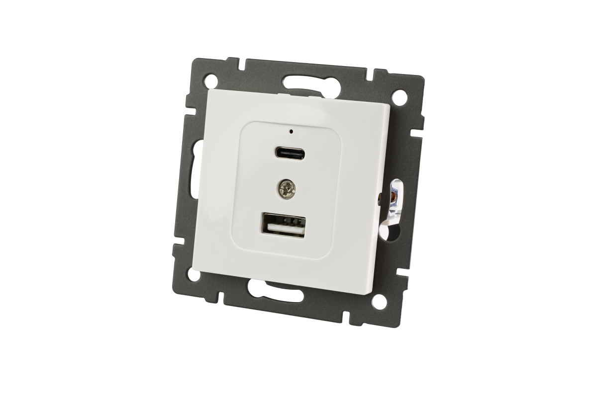 Механизм USB розетки Arlight SCT-MUAC-PL-WH-V (5V, 3A, QC4) 049839 в Санкт-Петербурге