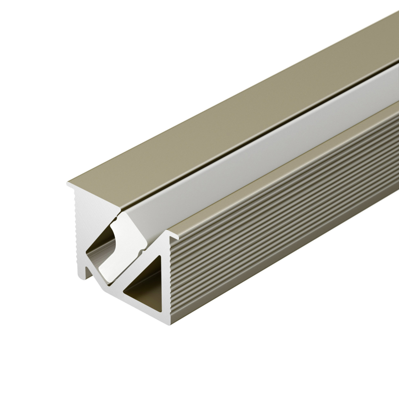 Алюминиевый профиль Arlight SL-BEVEL-H10-F14-2000 ANOD OLIVE GREY 038200 в Санкт-Петербурге