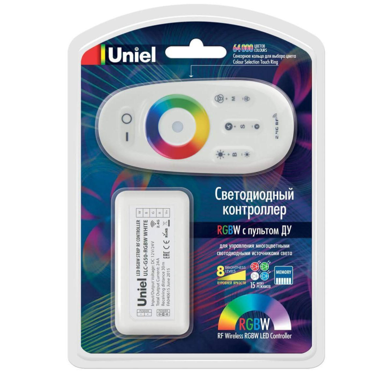 Контроллер для светодиодных лент 12/24В 2,4 ГГц (11106) Uniel ULC-G50-RGBW White в Санкт-Петербурге