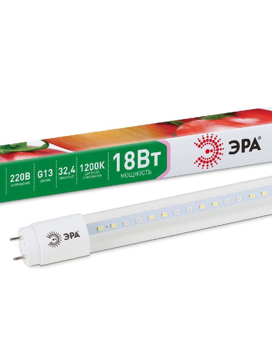 Фитолампа для растений светодиодная Эра G13 18W 1200K FITO-18W-Ra90-Т8-G13-NL Б0042987 в Санкт-Петербурге