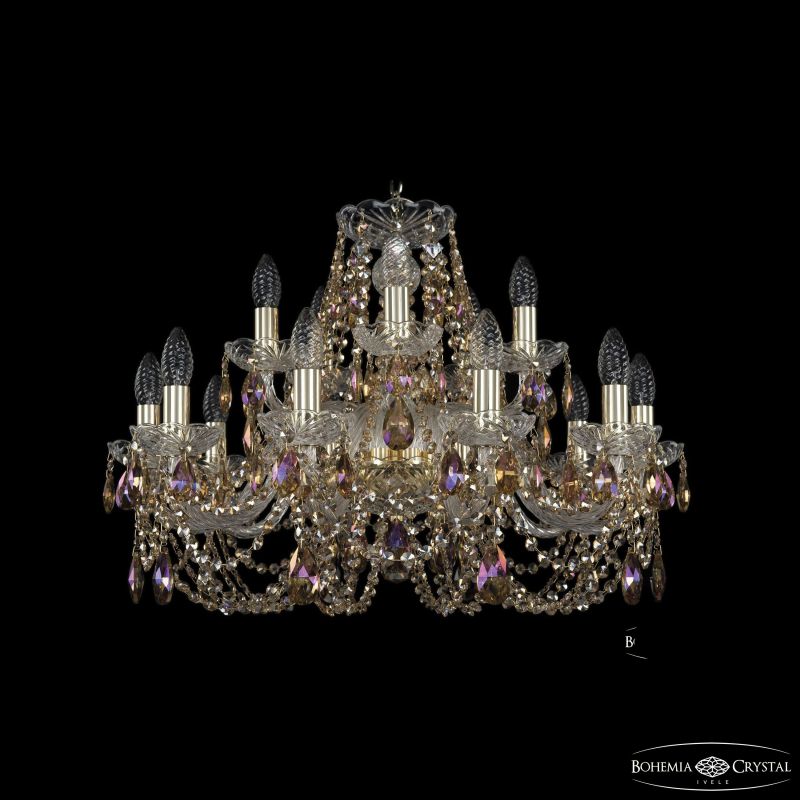 Подвесная люстра Bohemia Ivele Crystal 1406/10+5/240 G R777 в Санкт-Петербурге