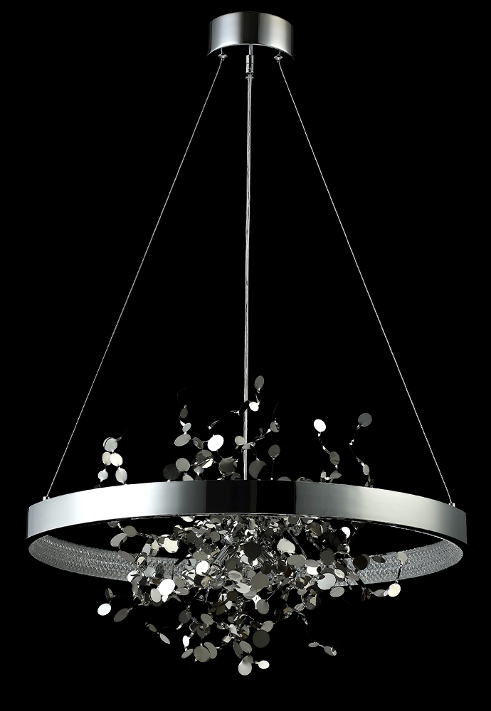 Подвесная люстра Crystal Lux GARDEN SPLED+3 D600 CHROME в #REGION_NAME_DECLINE_PP#