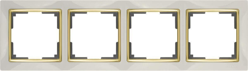Рамка Werkel Snabb на 4 поста слоновая кость/золото WL03-Frame-04-ivory/GD 4690389083914 в Санкт-Петербурге