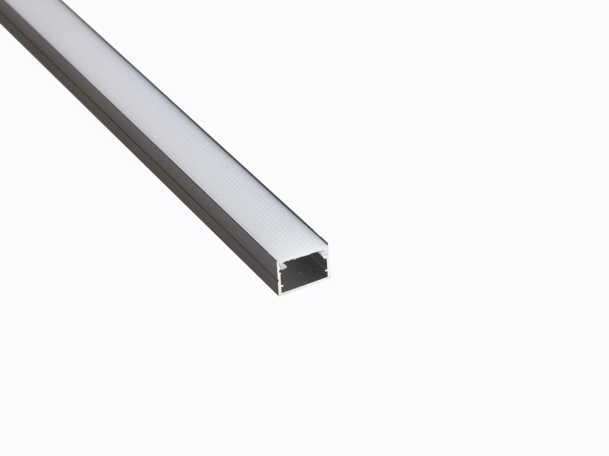 Профиль накладной LEDS POWER СПН1712 алюм. черный с призм.рассеивателем 2м 008448 в Санкт-Петербурге