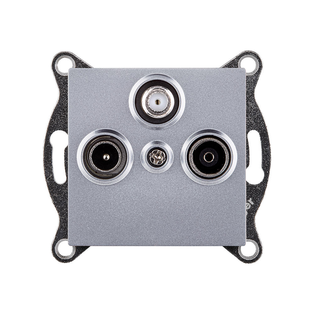 Розетка тройная TV (мама) + TV (папа) + спутниковая SAT, серый Kollinger REA-036GY для Aspekt, Eleganz, Reflex в #REGION_NAME_DECLINE_PP#