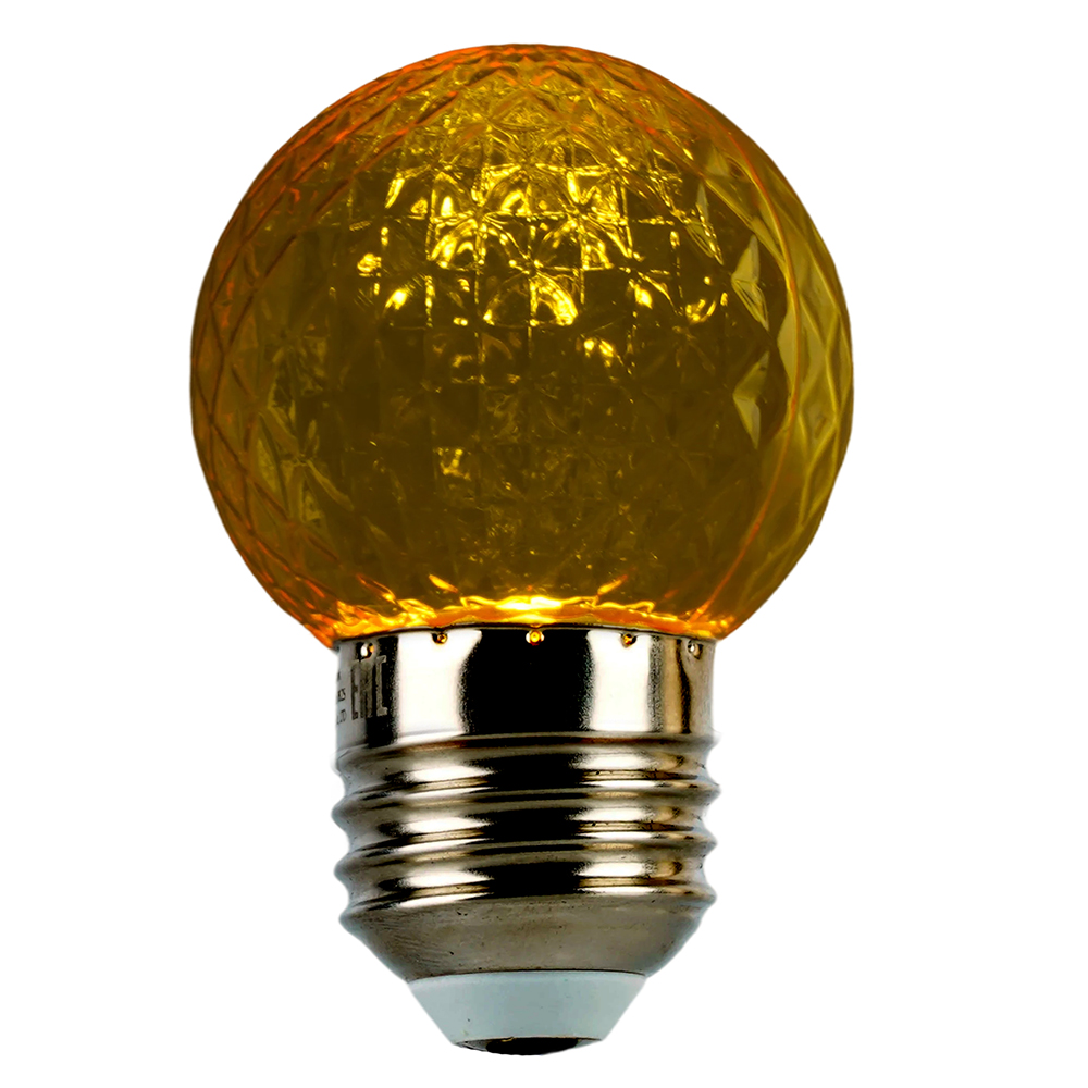 Лампа светодиодная Feron LB-385 шар желтый прозрачный E27 1W 230V 52161 в #REGION_NAME_DECLINE_PP#