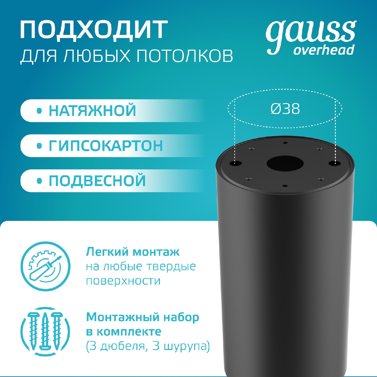 Накладной светильник Gauss Basic HD061 в Санкт-Петербурге