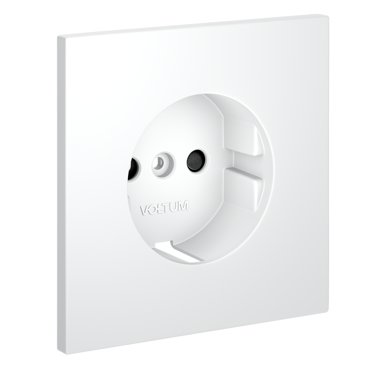 Накладка для розетки с заземлением и защитными шторками Voltum S70 (белый матовый) VLS000702 в #REGION_NAME_DECLINE_PP#