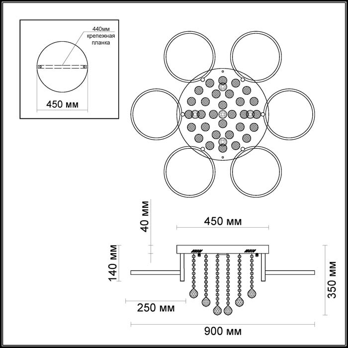 Потолочный светодиодный светильник Odeon Light Velo 3955/96L в Санкт-Петербурге