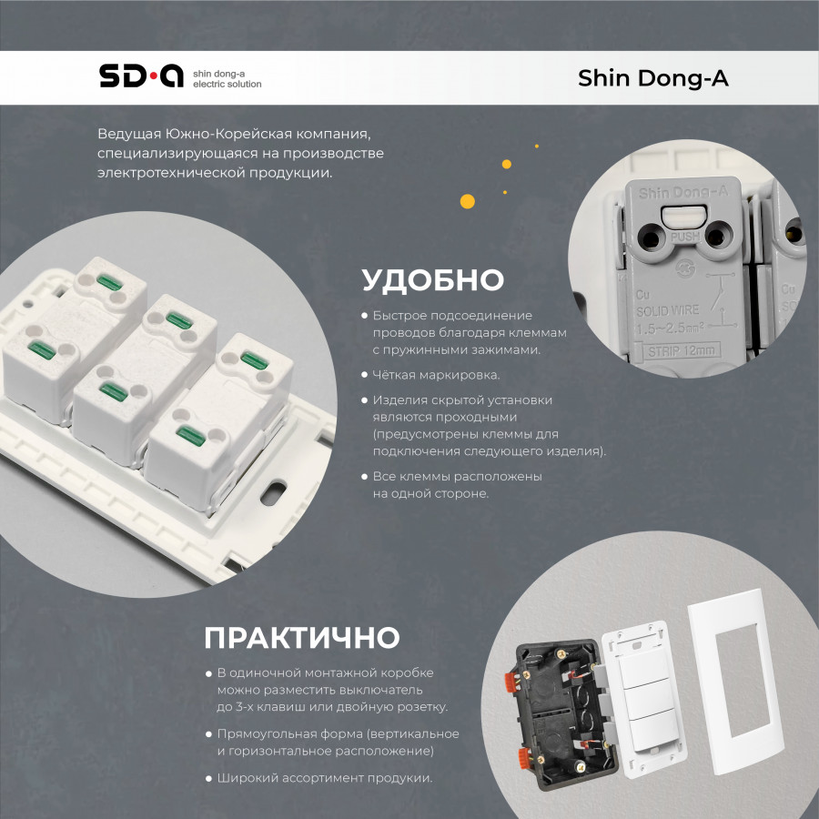 Розетка компьютерная CAT5 (Rj45) SHIN DONG-A Laon WLO-1427-WH в Санкт-Петербурге