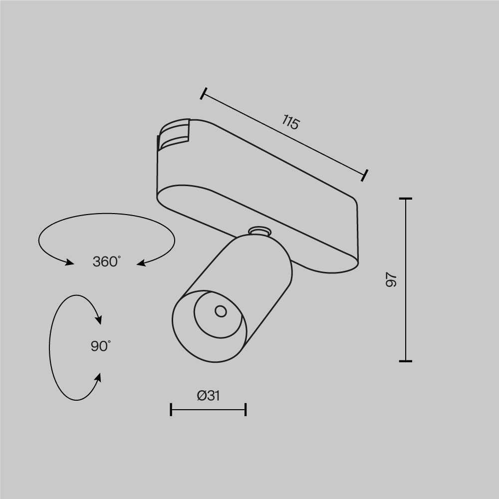 Трековый магнитный светильник Maytoni Focus LED TR103-1-5W4K-M-W в Санкт-Петербурге