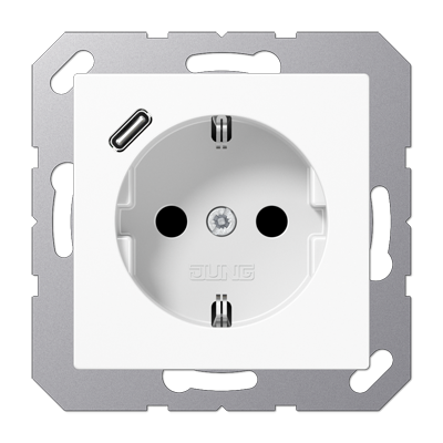 Розетка 2K+З USB Typ C Jung A1520-18CWW в Санкт-Петербурге