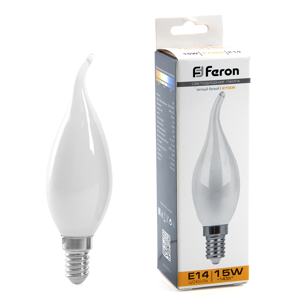 Лампа светодиодная Feron LB-718 Свеча на ветру E14 15 2700K 38260 в #REGION_NAME_DECLINE_PP#