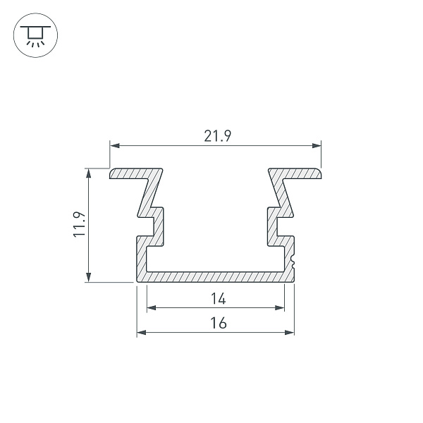 Профиль Arlight PDS-FS-2000 ANOD BLACK 040734 в Санкт-Петербурге