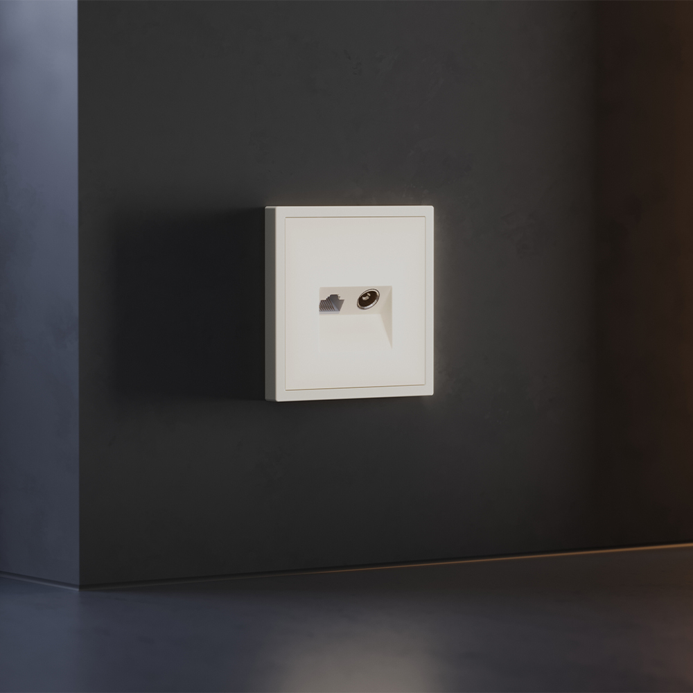 Накладка для розетки TV+RJ45 кат. 6 Voltum S70 (хлопок) VLS002713 в #REGION_NAME_DECLINE_PP#