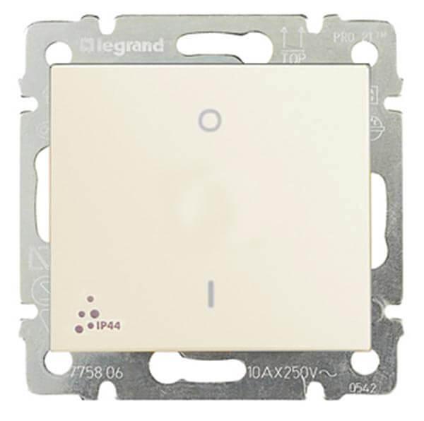 Выключатель одноклавишный двухполюсный Legrand Valena 10A 250V IP44 слоновая кость 774192 в Санкт-Петербурге