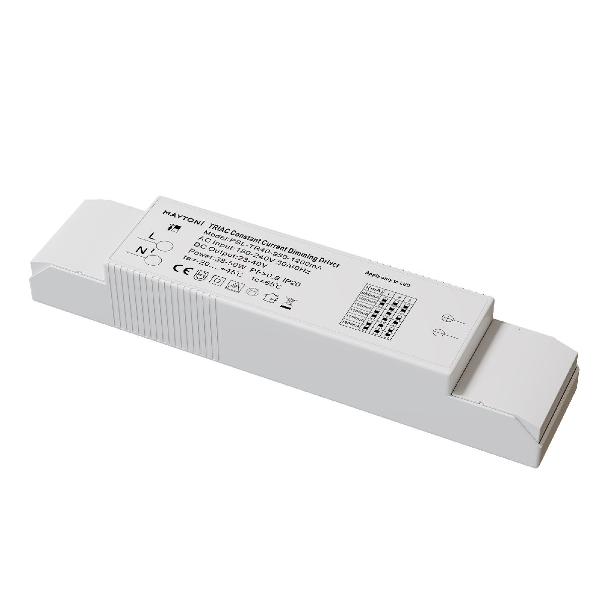 Блок питания Maytoni 38-50Вт DC23-40В IP20 Triac PSL-TR40-950-1200mA в Санкт-Петербурге