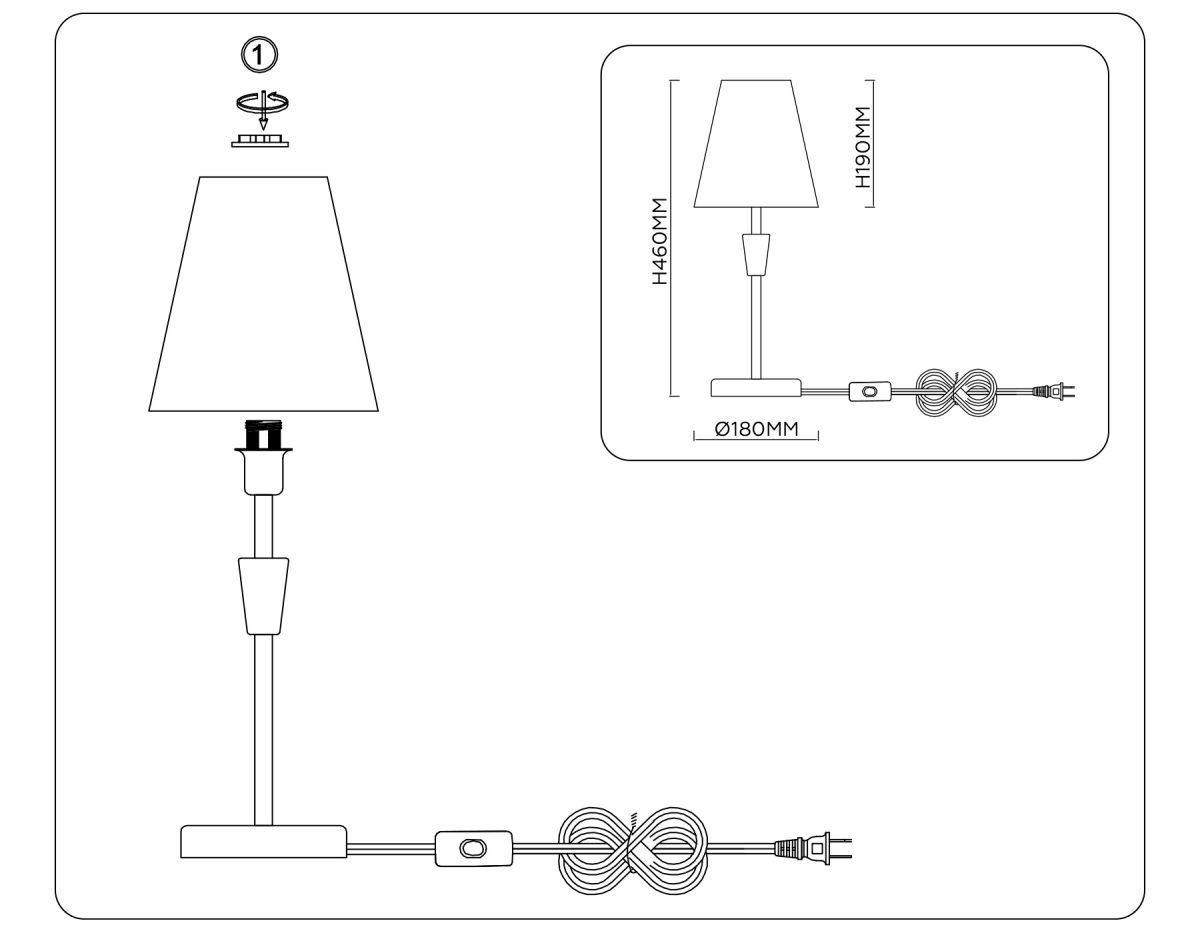Настольная лампа Ambrella Light High Light Classic LH75057 в Санкт-Петербурге