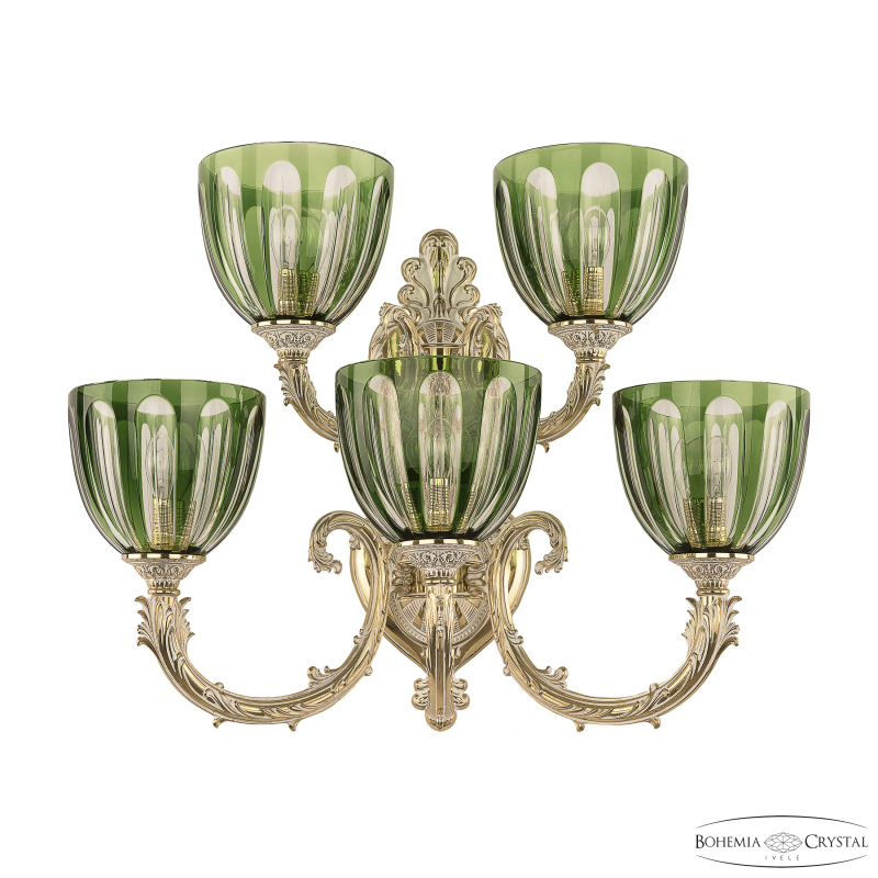 Бра Bohemia Ivele Crystal Florence 7109B16/3+2/210 GW P1 U Clear-Green/H-1H в Санкт-Петербурге