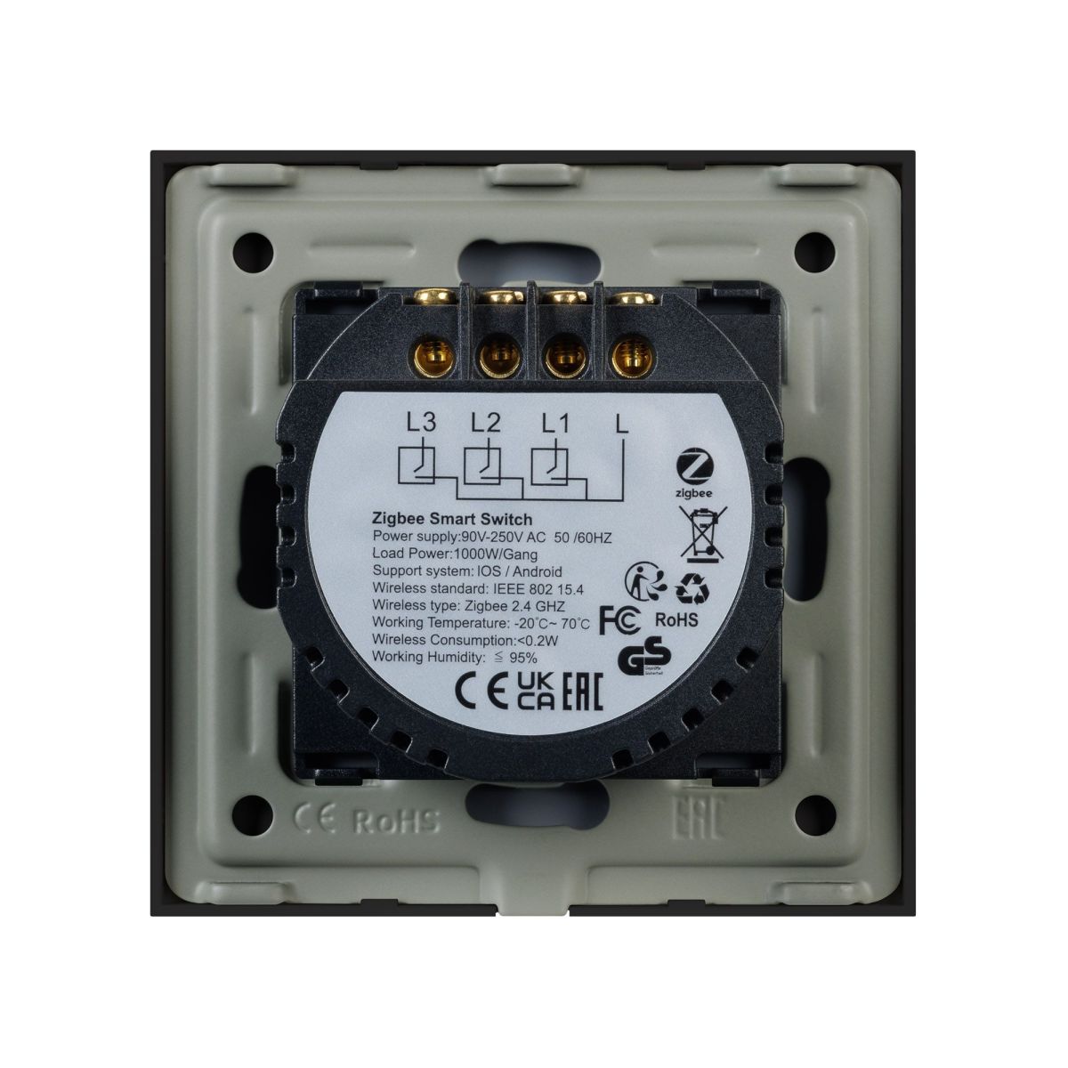 Выключатель сенсорный Arlight SWT-OMALI-S03-ZB-BK (250V, 10A, Zigbee) 050046 в Санкт-Петербурге