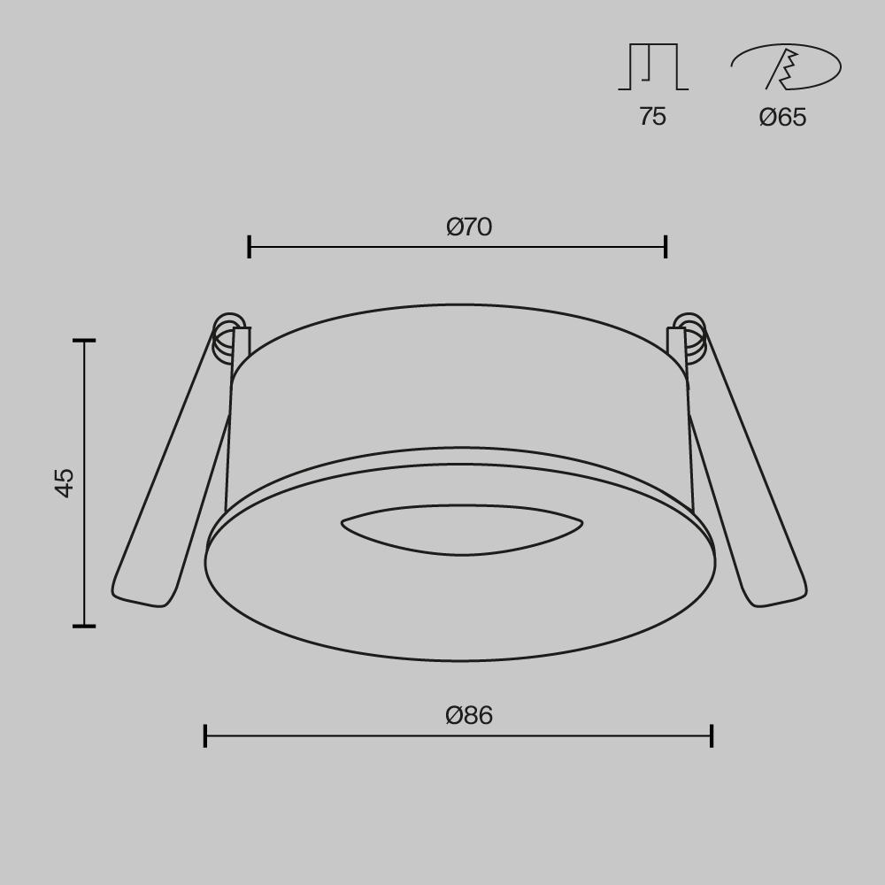 Встраиваемый светильник Maytoni Technical Slim DL027-GU10-B в #REGION_NAME_DECLINE_PP#