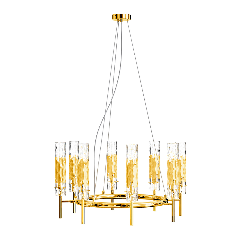 Подвесная люстра Crystal Lux PRIMAVERA SP8 GOLD в #REGION_NAME_DECLINE_PP#