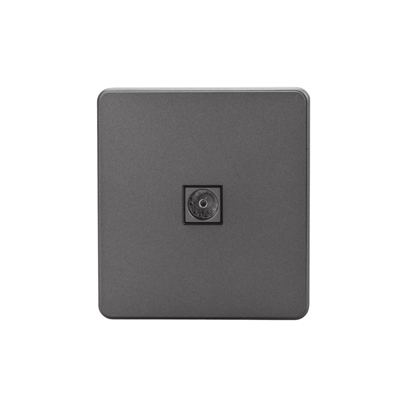 Розетка ROUND TV с/у титан KRANZ KR-78-0723-2 в #REGION_NAME_DECLINE_PP#