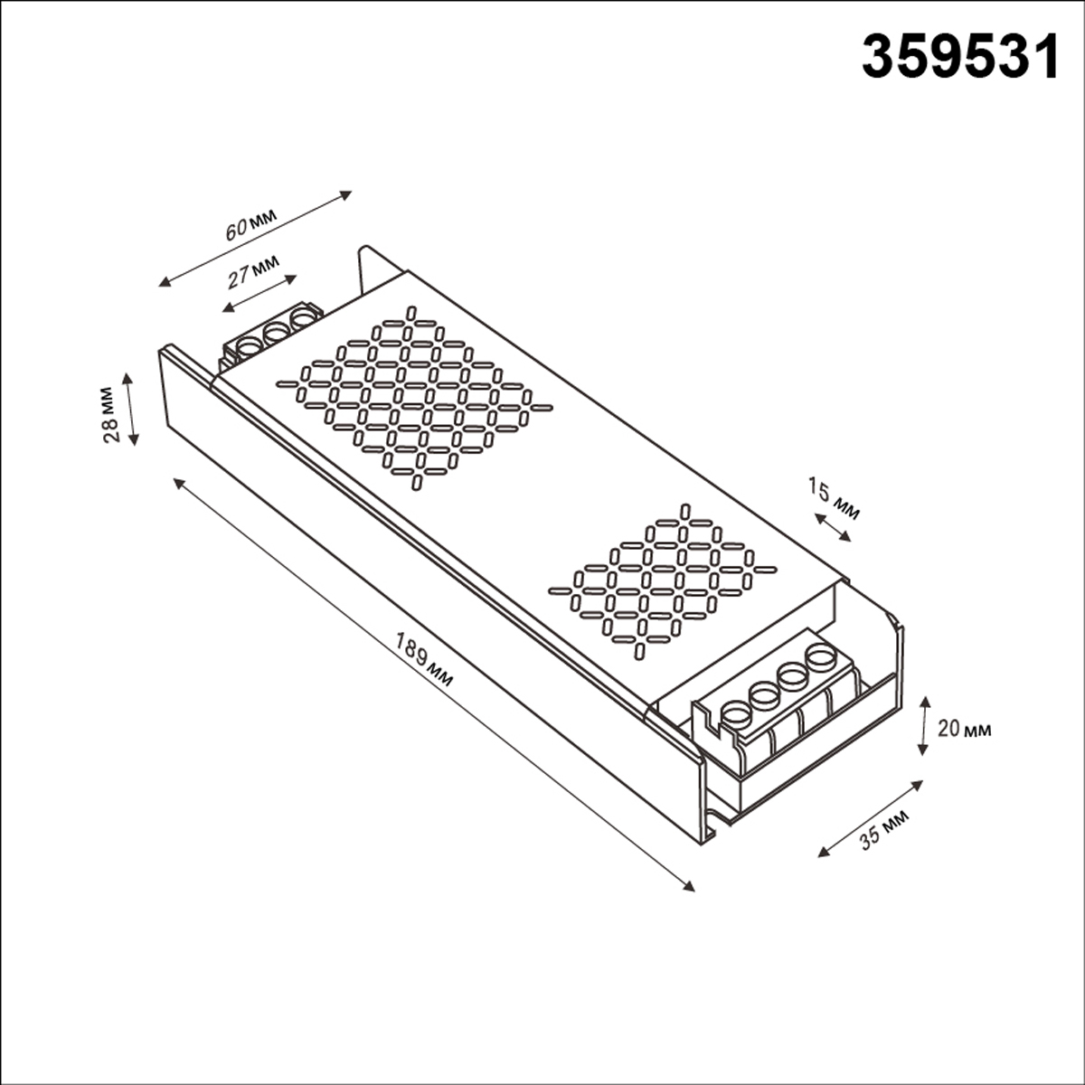Драйвер Novotech Drive Glat IP20 300W 48V 359531 в Санкт-Петербурге