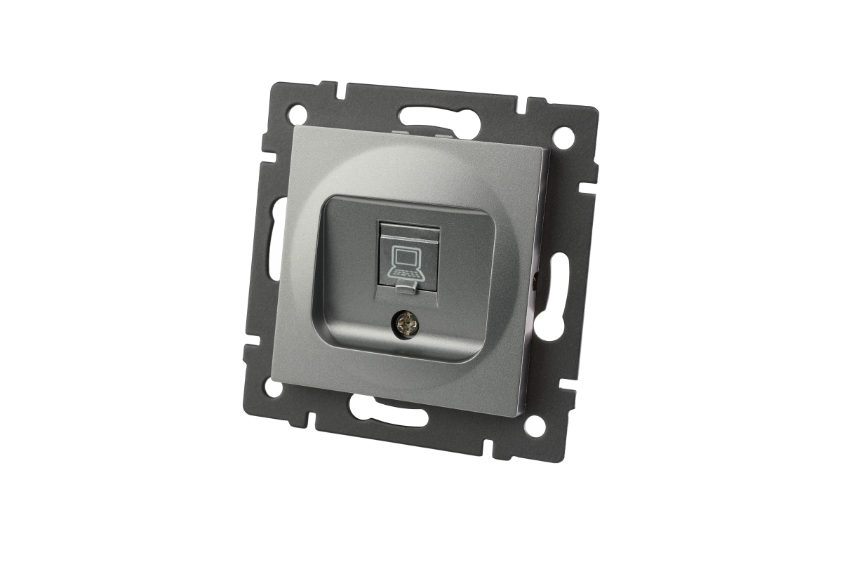 Механизм компьютерной розетки Arlight SCT-MPC1-PL-GR-V (RJ-45, CAT6) 049848 в Санкт-Петербурге
