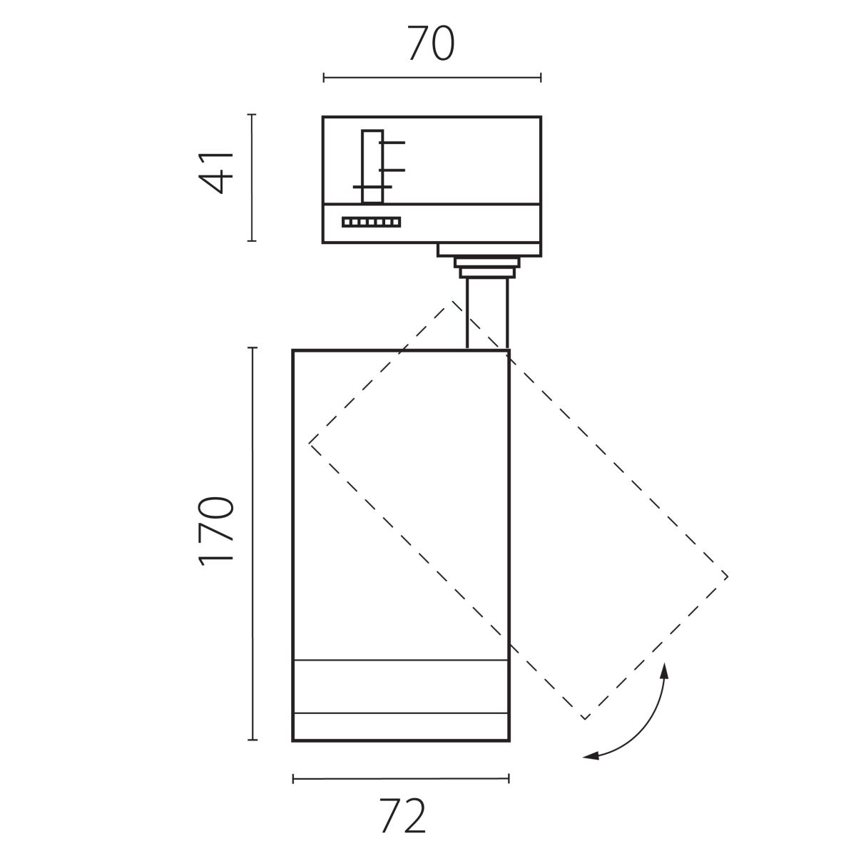 Трековый трехфазный светильник Quattro 20-55G с адаптером Lightstar Canno Pro C4206QT в Санкт-Петербурге