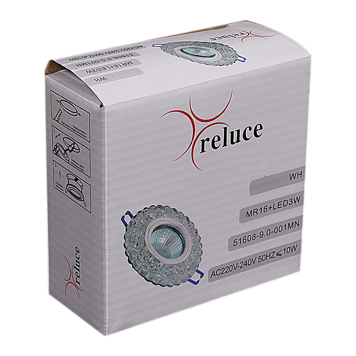 Точечный светильник Reluce 51608-9.0-001MN MR16+LED3W DL WH 4000K в Санкт-Петербурге