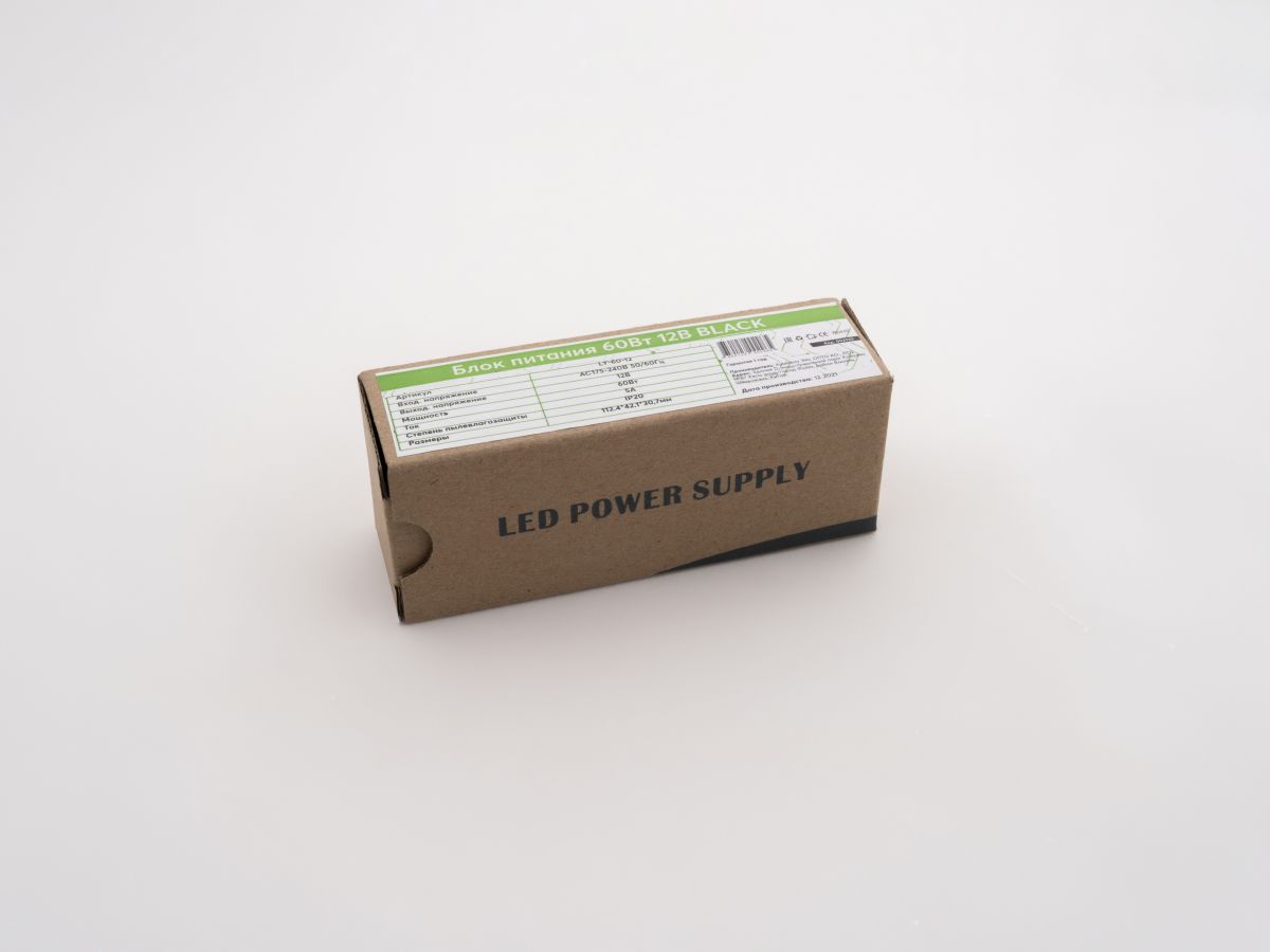 Блок питания LEDS POWER 60Вт 12В BLACK 002965 в Санкт-Петербурге