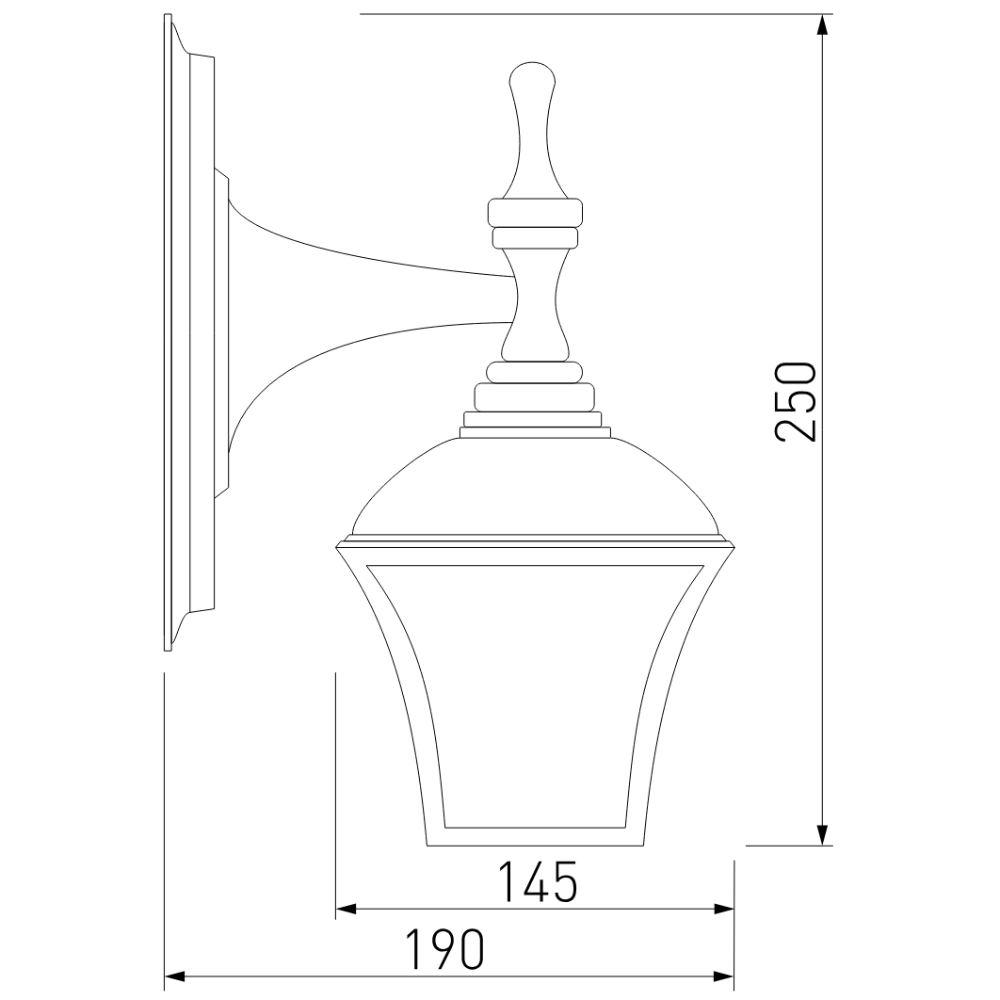 Уличный настенный cветильник Elektrostandard Apus D черное золото GL 1009D 4690389134128 в Санкт-Петербурге