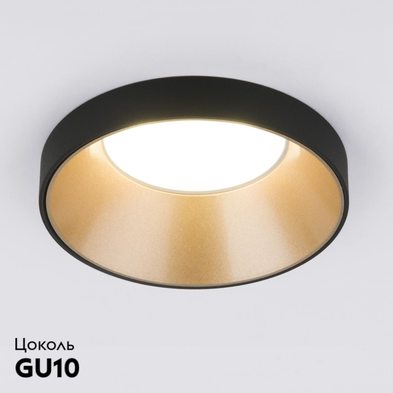 Встраиваемый светильник Elektrostandard 112 MR16 золото/черный 4690389169038 в #REGION_NAME_DECLINE_PP#