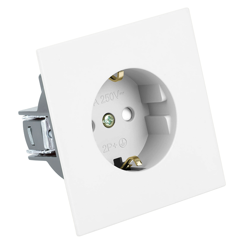 Розетка 1-местная с защитной шторкой с/з (механизм) Stekker Мия 250В 16А RST16-3110-01 белая магнолия 50440 в #REGION_NAME_DECLINE_PP#