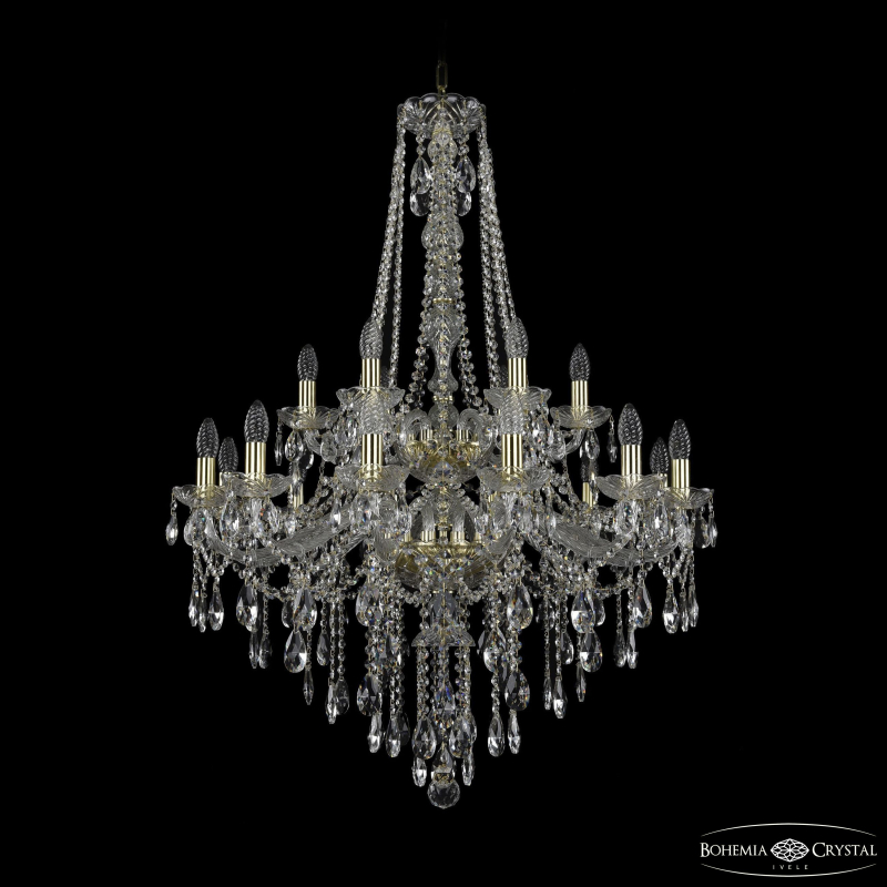 Подвесная люстра Bohemia Ivele Crystal 1415/12+6/300/h-112/2d G в Санкт-Петербурге