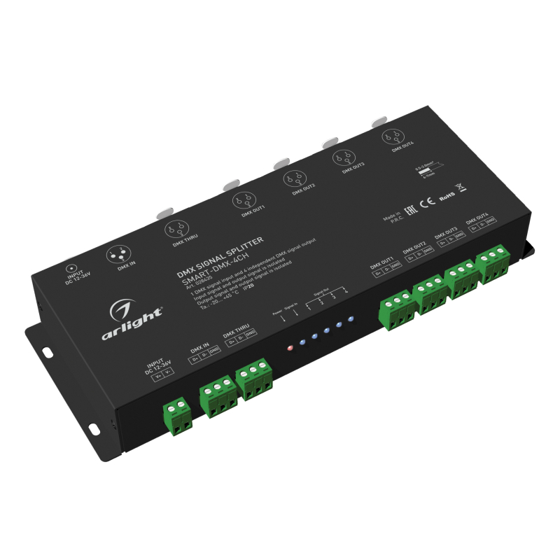 DMX-сплиттер Arlight Smart-DMX-4CH (12-36V, XLR3) 028435 в #REGION_NAME_DECLINE_PP#