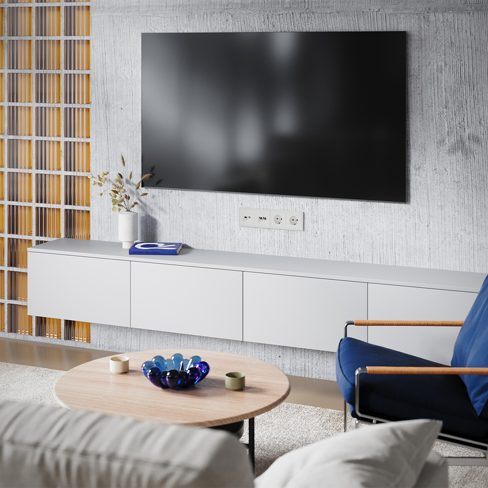 Накладка для розетки TV+RJ45 кат. 6 Voltum S70 (хлопок) VLS002713 в #REGION_NAME_DECLINE_PP#