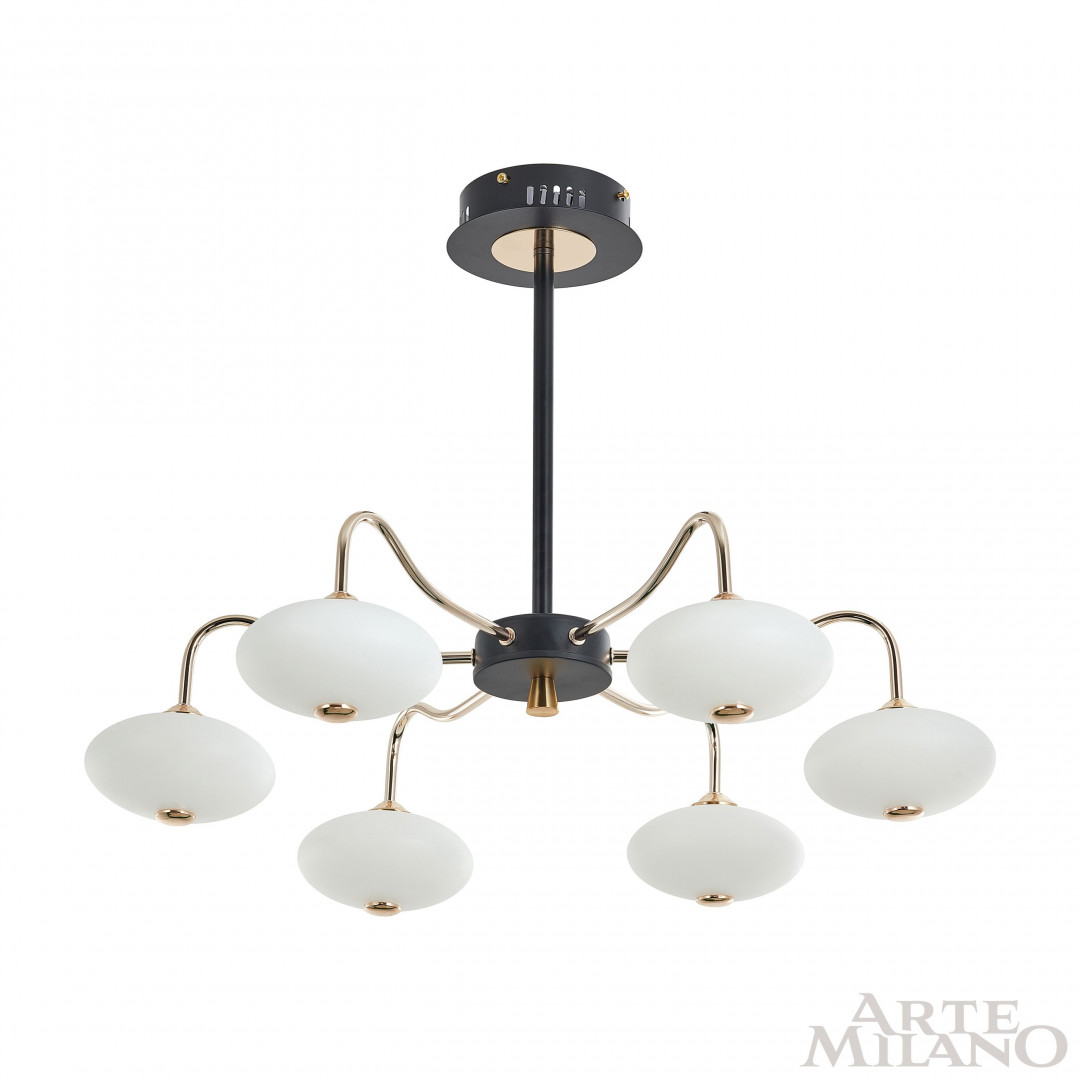 Люстра на штанге Arte Milano Neapolis 273908/6 BK/GD в Санкт-Петербурге