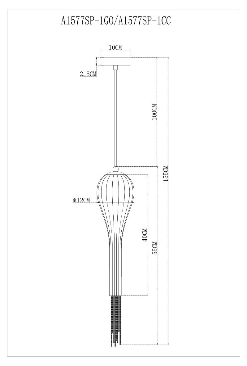 Подвесной светильник Arte Lamp Waterfall A1577SP-1CC в Санкт-Петербурге