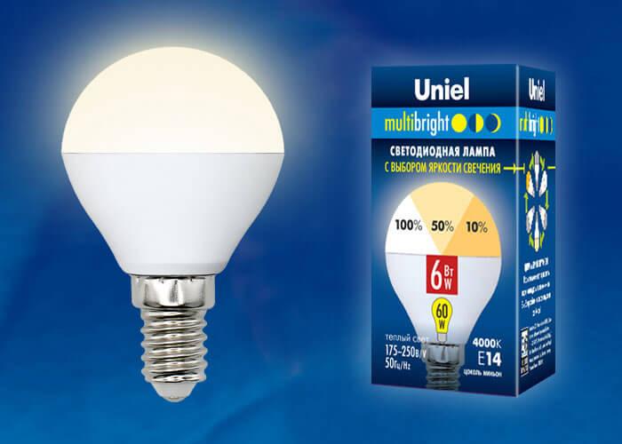 Лампа светодиодная (UL-00002373) Uniel E14 6W 3000K матовая LED-C37-6W/WW/E14/FR/MB PLM11WH в #REGION_NAME_DECLINE_PP#