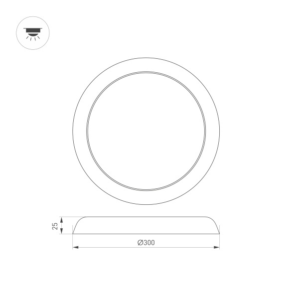 Накладной светодиодный светильник Arlight CL-FIOKK-R300-25W Day4000-MIX 034467 в Санкт-Петербурге