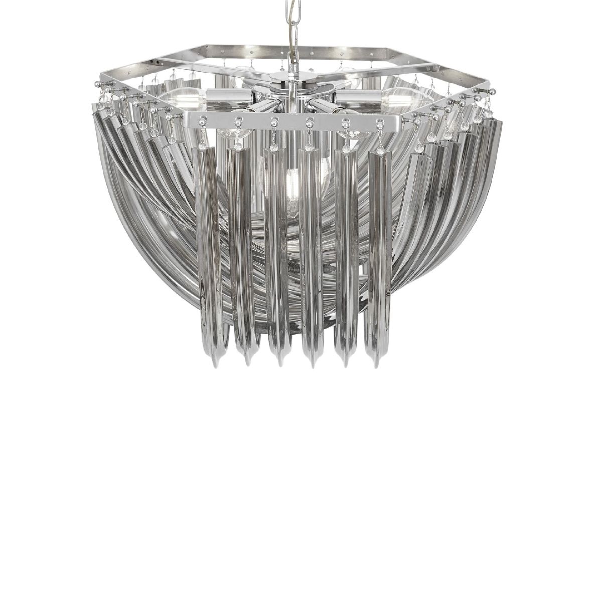 Подвесная люстра Lumina Deco Boscone LDP 7044-550 CHR+GY в #REGION_NAME_DECLINE_PP#