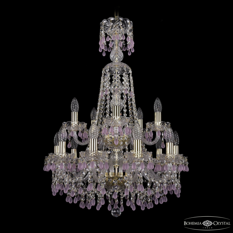 Подвесная люстра Bohemia Ivele Crystal 1410/10+5/195/XL-84/2d G V7010 в Санкт-Петербурге