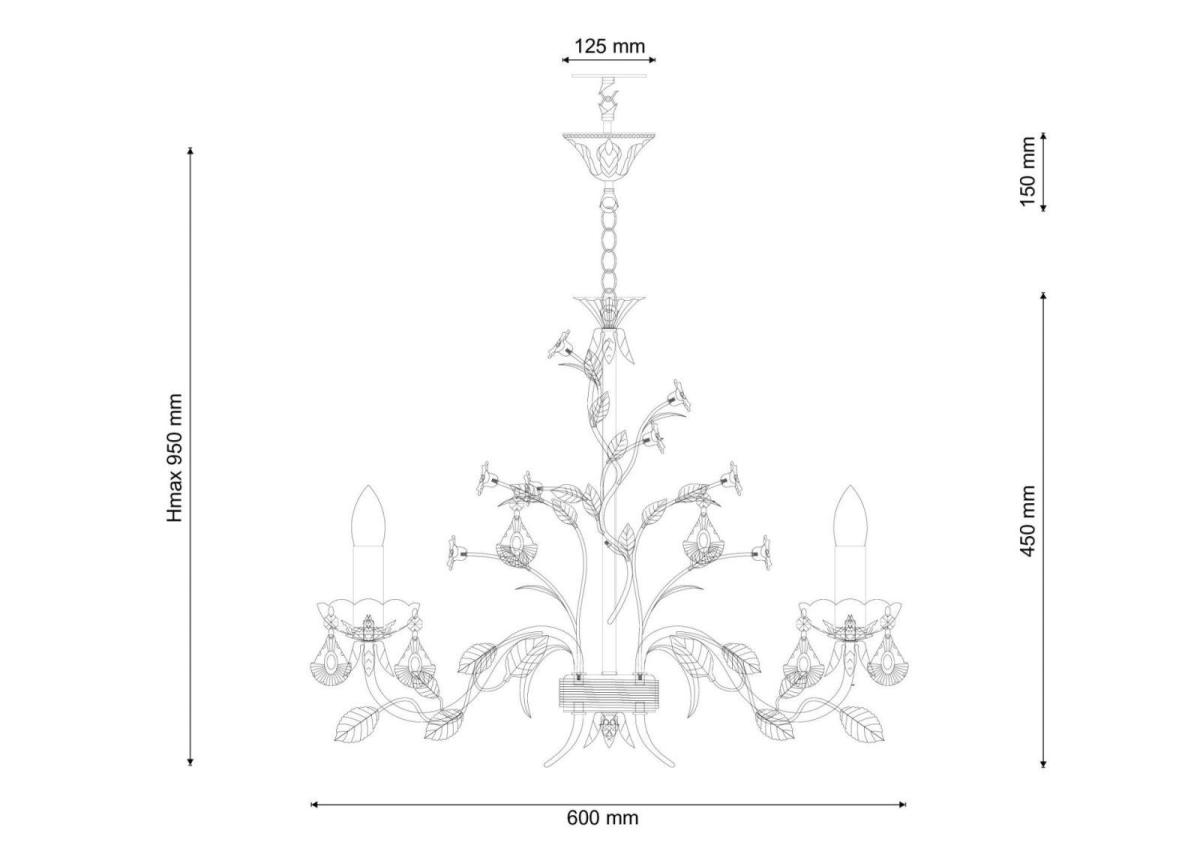 Подвесная люстра Lucia Tucci Fiori Di Rose 1770.6 в Санкт-Петербурге